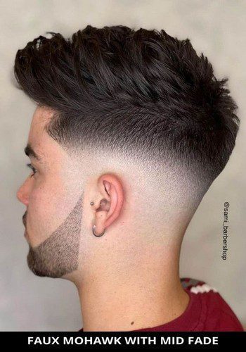 40 Straight Hair High Taper Fade Men’s Haircut