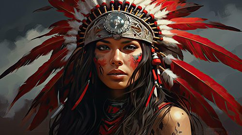 red indian feathers