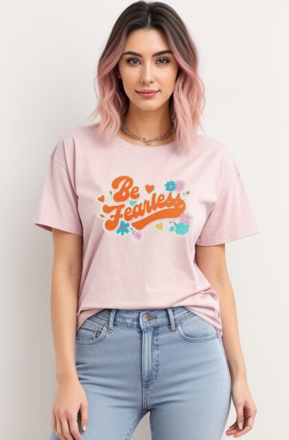 'Be Fearless' Motivational Graphic Tee-2