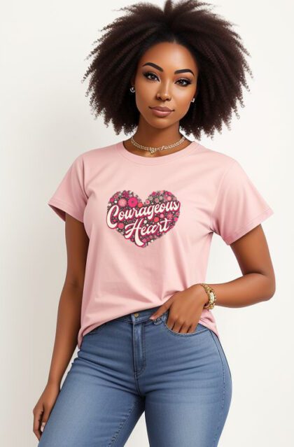 'Courageous Heart' Motivational Graphic Tee