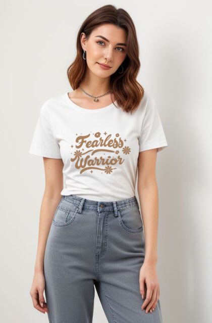 'Fearless Warrior' Motivational Graphic Tee