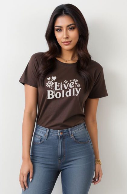 'Live Boldly' Motivational Graphic Tee