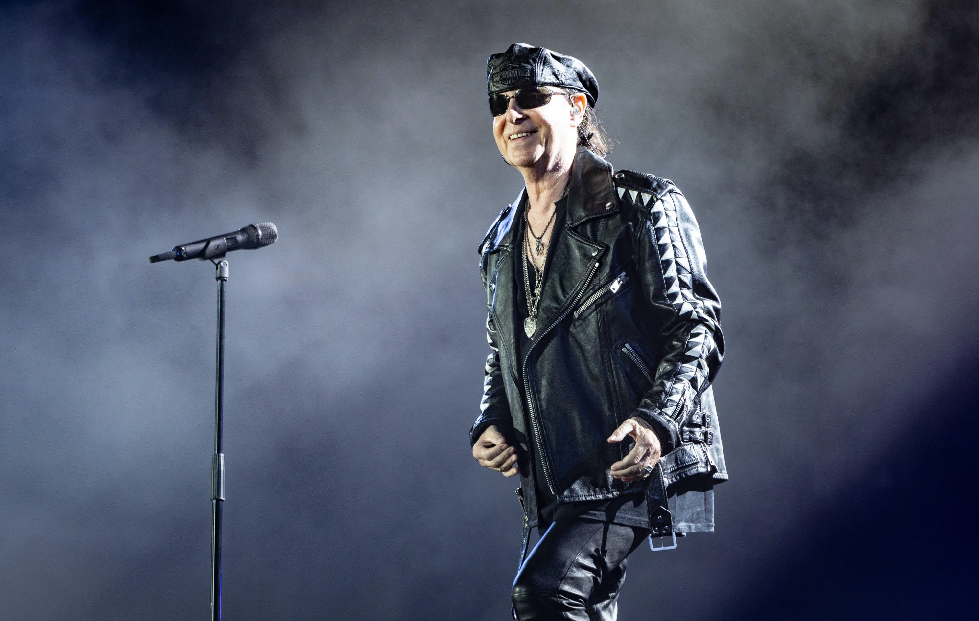 Klaus Meine performing live on stage with Scorpions